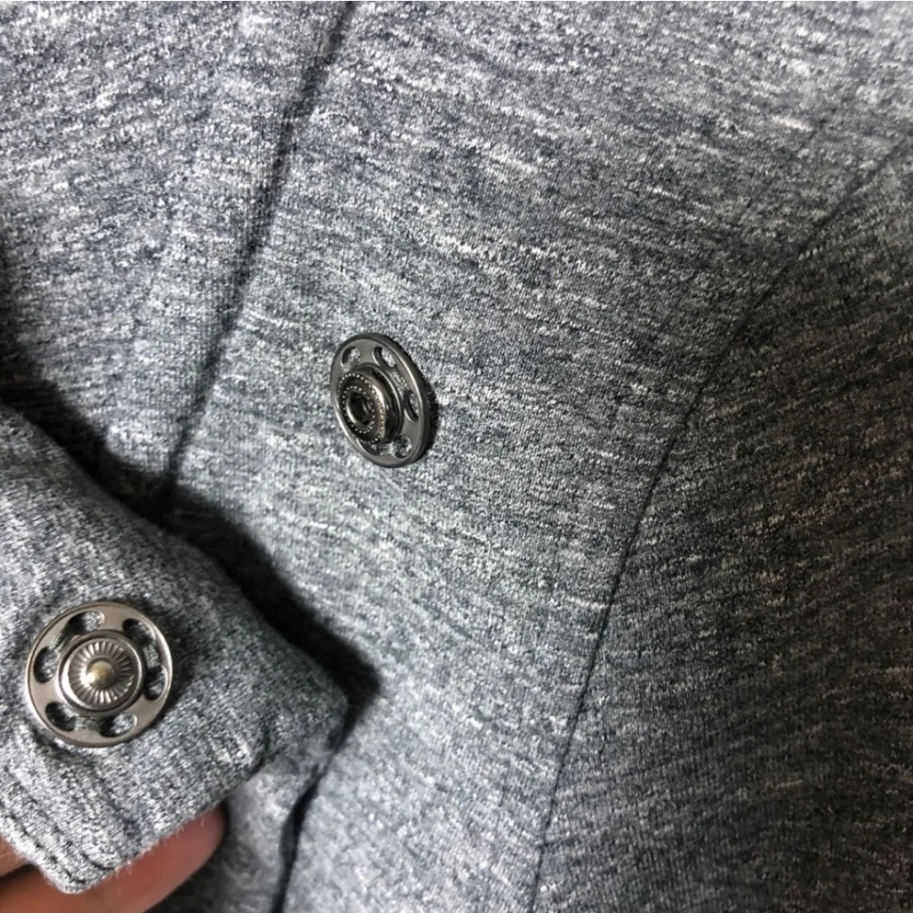 Lululemon That's A Wrap Cardigan Heathered Snow Slub Coal Sz 6